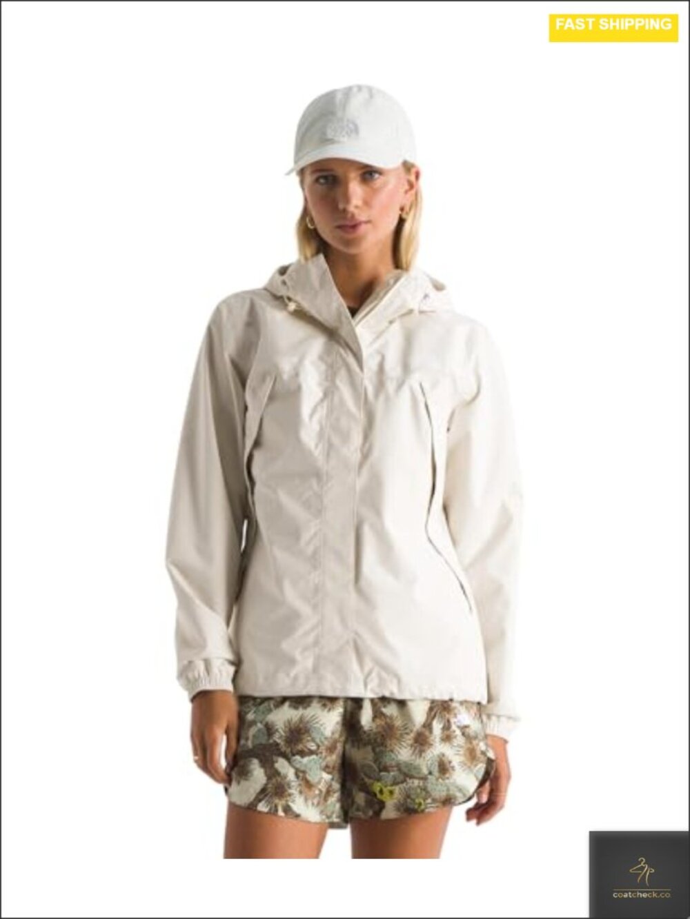 Women's Waterproof Breathable Rain Jacket with Recycled Polyester
